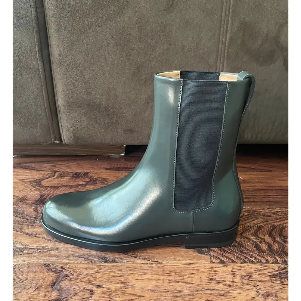 $1,500 NIB Bottega Veneta Men's Gray Leather Chelsea Boots Size 6(39)